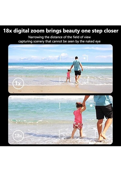 5k 75mp Hd 18x Zoom, Flaşlı,3.0 İnç Ekranlı Fotoğraf Makinesi
