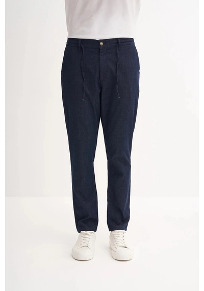 Cazador Jogger Denim Pantolon Beli Bağcıklı Düz Paça 812 Mavi