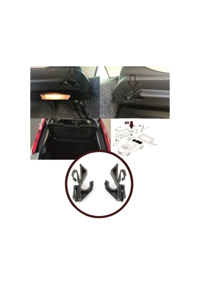 Fiat Punto Bagaj Perde Klipsi Sağ & Sol Takım 71719952-71719953