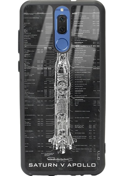 Huawei Mate 10 Lite Apollo Plan Tasarımlı Glossy Telefon Kılıfı Çok Renkli