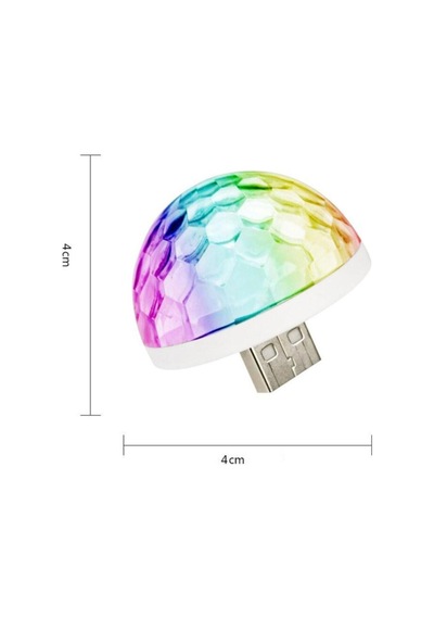 Sese Duyarlı Mini Disko Topu Usb Telefon Mikrofon Uyumlu Parti Led