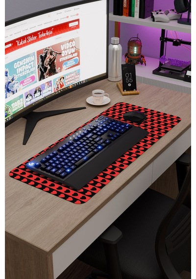 Kalpli Kaymaz Dikişli Kauçuk Oyuncu Mousepad V4 - 70x30 Xl Gaming Mouse Pad Fare Altlığı