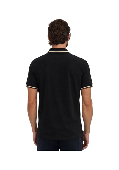 Arma Ar-ma Erkek Polo Yaka Tişört Baskisiz Basic Örme Kumaş Regular Fit %100 Pamuk 30/1 Çift Toplama Penye Pike Y31374356802 Siyah-s1