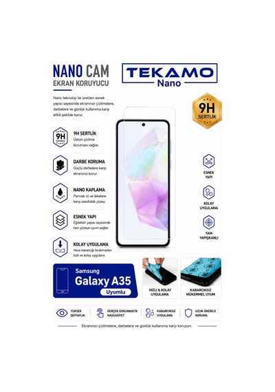 Samsung Galaxy A35 Uyumlu Nano Cam Ekran Koruyucu 14110194