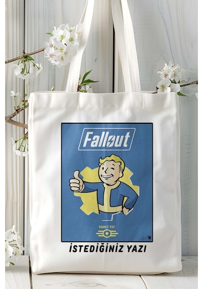 Art Hediye Fallout Oyun Baskılı Omuz Çanta Kişiye Özel Model 4 Çok Renkli