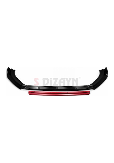 Volkswagen Golf 7 Abs Plastik Ön Tampon Alt Lip Kırmızı Ekli 4 Pr