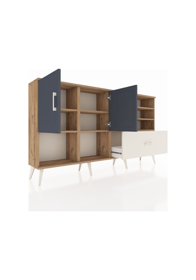 Arges Konsol 7 Raflı Tek Çekmeceli 2 Kapaklı 176x30x99 Çam-antrasit/aytaşı Antrasıt/aytası - Atlas Çam Arges Konsol 7 Raflı Tek Çekmeceli 2 Kapaklı 176x30x99 Çam-antrasit/aytaşı Antrasıt/aytası - Atlas Çam