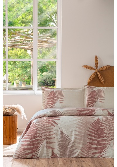 Özdilek Love Ladder Çift Kişilik Lastikli Fitted Çarşaf Nevresim Takımı 479859 Kahverengi