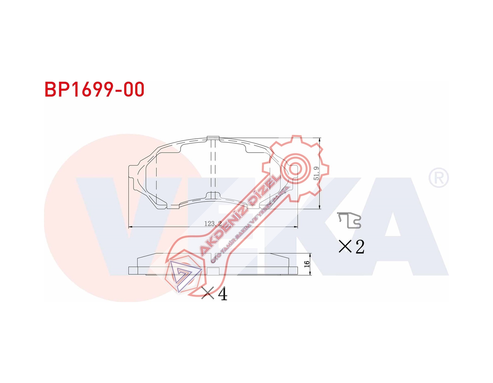 Fren Balatası Ön Mazda 323 98-02 B2Yd-33-28Z