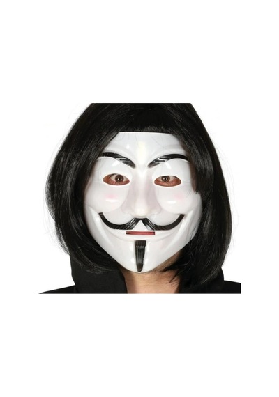 Siyah Renk Takma Kısa Saç Ve V For Vendetta Maskesi Anonymous Maskesi Bx40 Diğer