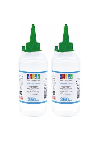 Sıvı Silikon 250 Ml 2 Adet Südor Sıvı Silikon Yapıştırıcı Şeffaf Esnek Yapıştırıcı
