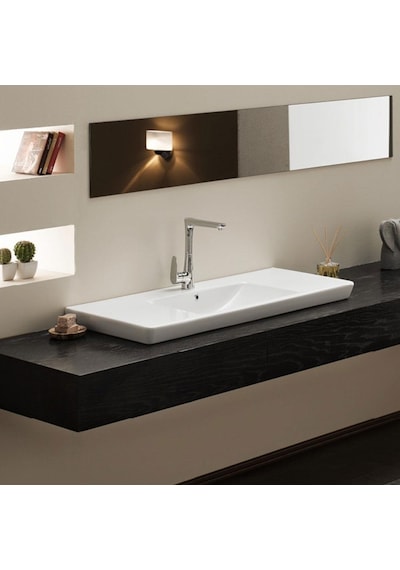 Turkuaz Cerastyle Porto D Etajer Uyumlu Lavabo 125 48 Cm