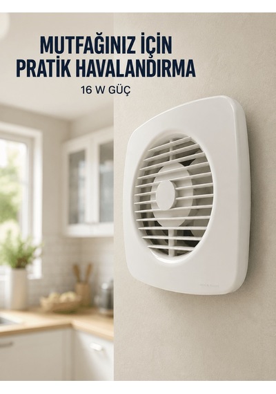 Lexroo 120 Mm Havalandırma Fanı 180 M³/h Dekoratif Duvar Ve Tavan