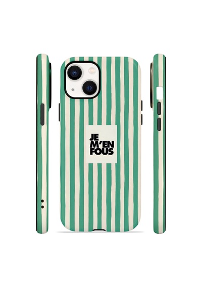 Apple iPhone Uyumlu 15 Vorian Çift Katmanlı Kılıf Je M En Fous Green