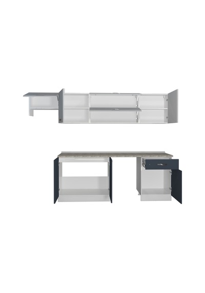 Decoraktiv Elite 280y Mdf Hazır Mutfak Dolabı - Tezgah Dahil - Antrasit - Buz Gri Diğer Decoraktiv Elite 280y Mdf Hazır Mutfak Dolabı - Tezgah Dahil - Antrasit - Buz Gri Diğer