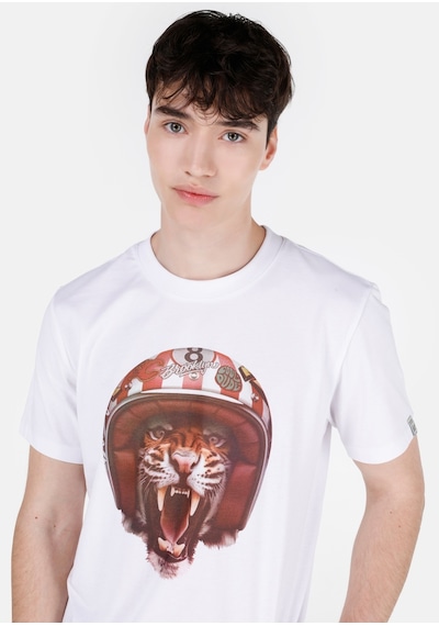 Colin's Colins Normal Kesim Bisiklet Yaka Baskılı Beyaz Erkek Kısa Kol Tişört Cl1064852 Q1.v1 Wht Beyaz