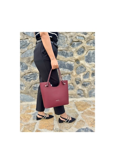 Just Polo Kadın Yeni Sezon Yumuşak Deri Şık El Çantası Bordo 94055186