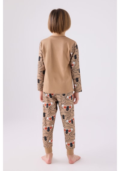 Rolypoly Erkek Çocuk Kahverengi Pijama Takımı Rp3446-c-v2