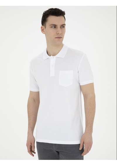 Pierre Cardin Erkek Beyaz Tişört Basic 50280753-vr013 Beyaz