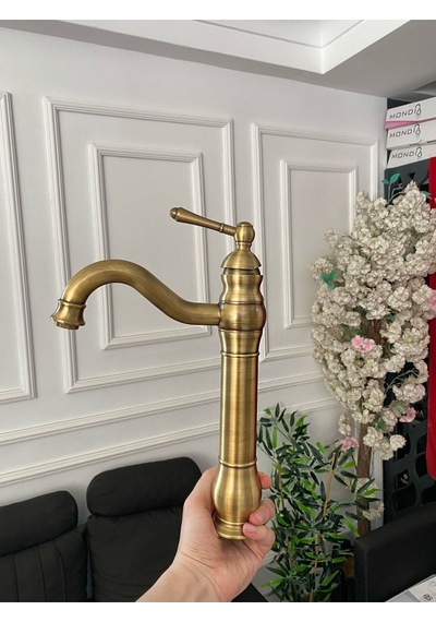 İsaoğlu Yapı Antik Gold Polina Çanak Lavabo Bataryası Gold