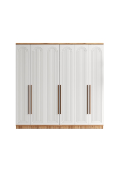 Rosa 6 Kapaklı Komple Mdf Gardırop - Elbise Dolabı