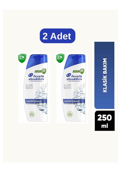 Head & Shoulders Klasik Bakım Kepek Karşıtı Şampuan 250 Ml 2 Adet Tüm Saç Tipleri