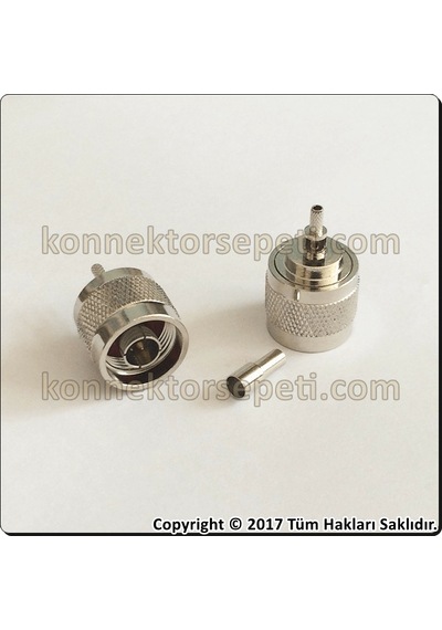 N Erkek Sıkmalı Crimp Kablo Konnektörü Rg316 Rg174 Rg188 Lmr100