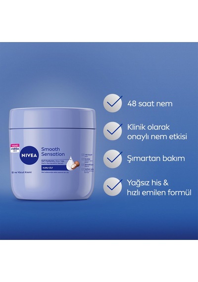 Nıvea Nemlendirici El Ve Vücut Bakım Kremi Pürüzsüzleştirici 400 Tek