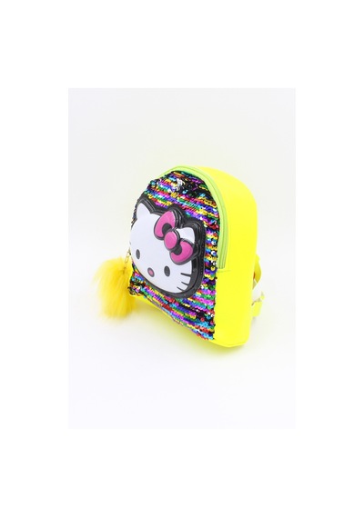 Chantaky Chantaky 039 3005 Hello Kitty Kedicikli Payetli Işıklı Sarı Sırt Çantası Sarı