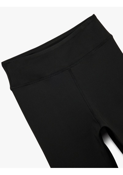 Koton Yüksek Bel Slim Fit Uzun Basic Spor Tayt Siyah 6wak40053nk SiYAH