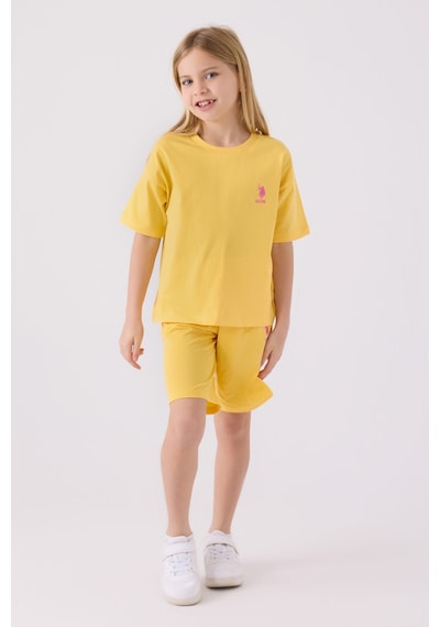 U.S. Polo Assn. U.s. Polo Assn Kız Çocuk Sarı Bermuda Takım 5274-43895 Sarı