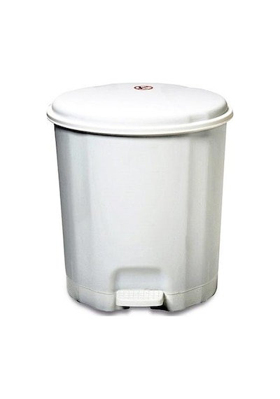 Motek Elit Pedallı Plastik Çöp Kovası İç Kovalı 6 Lt Beyaz