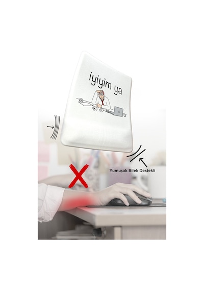 Mouse Pad Baskılı Bilek Destekli Mousepad