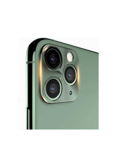 Apple Uyumlu iPhone 11 Pro Max Zore Metal Kamera Koruyucu Gri