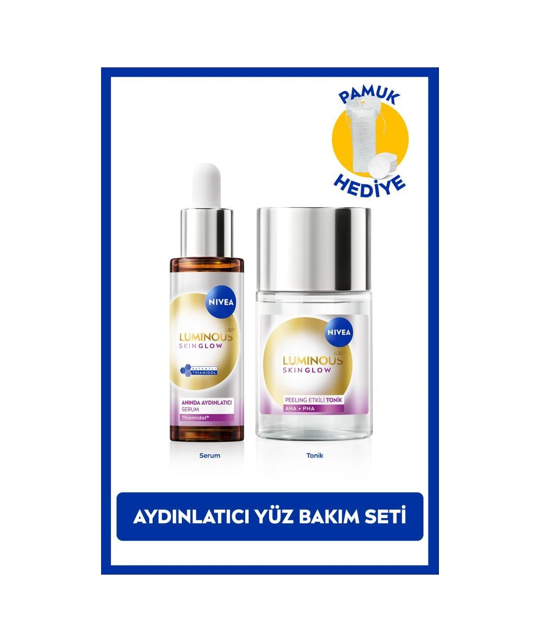 Luminous630 Skin Glow Anında Aydınlatıcı Serum 30ml Ve Peeling Etkili Tonik 100ml, Pamuk Hediyeli