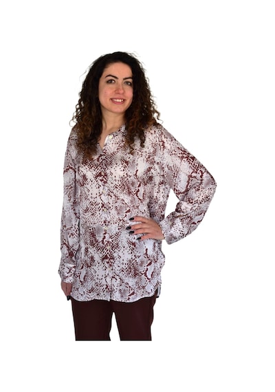 Kadın Leopar Desen Şifon Gömlek Bgl-st04235 Kahve