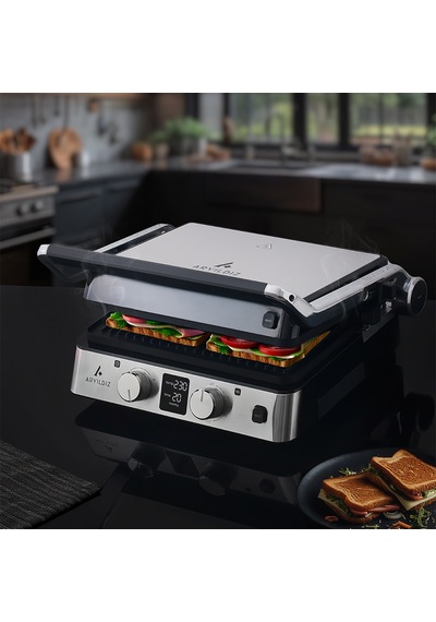 Aryıldız Deluxe Grill Dijital Ekranlı 2200 W Tost Makinesi