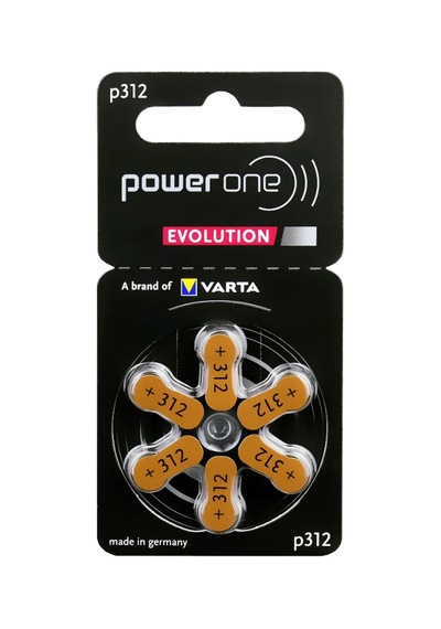 Powerone Evolution 312 Kulaklık Pili 6lı Blister