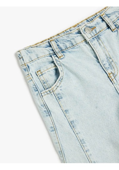 Koton Boyfriend Yüksek Bel Açık Mavi Kız Çocuk Jean Pantolon 5skg40014ad Açık Mavi