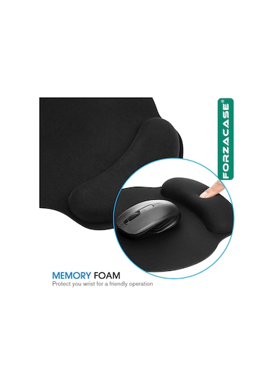 Bilek Destekli Mouse Pad 20x24cm Siyah - Fc471