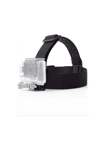 Gopro Aksiyon Kamera İle Uyumlu Kafa Bandı Head Strap Tutucu Siyah
