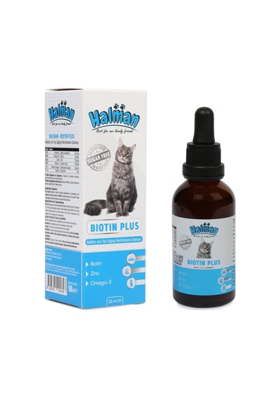 Biotin Plus Kediler İçin Tüy Sağlığı Multivitamin Damlası 50 Ml