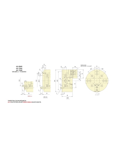 Fett 4h-10 Autogrip 4 Ayaklı Açık Merkezli Hidrolik Ayna