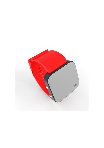 Cool Watch Saat - Siyah Led Kasa - Kırmızı Kayış Unisex Pembe