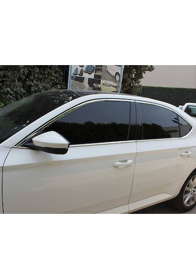 Skoda Superb B8 Krom Cam Çerçevesi 12 Parça 2015 ve Sonrası