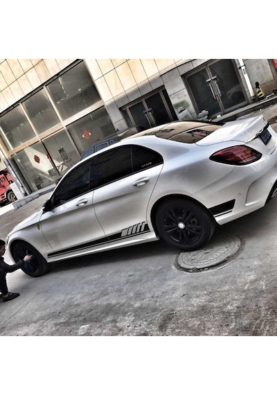 Mercedes W205 C63 Amg Yan Etek Şerit Sticker