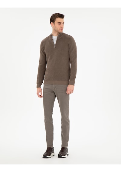 Pierre Cardin Erkek Vizon Melanj Kazak /triko 50297123-vr174 Vizon Melanj