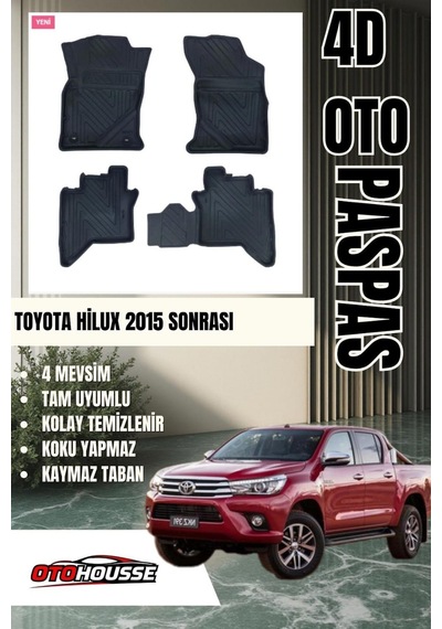 Toyota Hilux 2015 Sonrası Havuzlu Oto Paspas