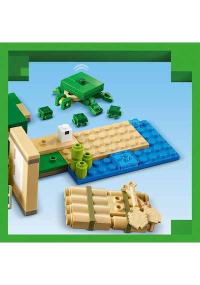 LEGO® Minecraft Kaplumbağa Plaj Evi 21254 8+ Yaratıcı Oyuncak Yapım Seti - 234 Parça
