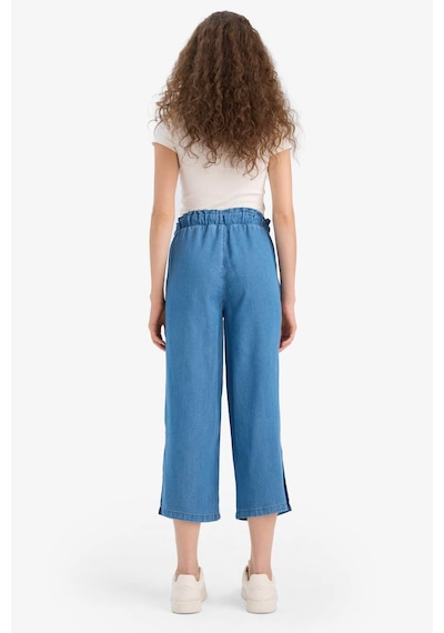 Defacto Pull On Culotte Yüksek Esnek Belli Tensel Yıkamalı İnce Jean Pantolon D8241ax25smnm28 Mavi